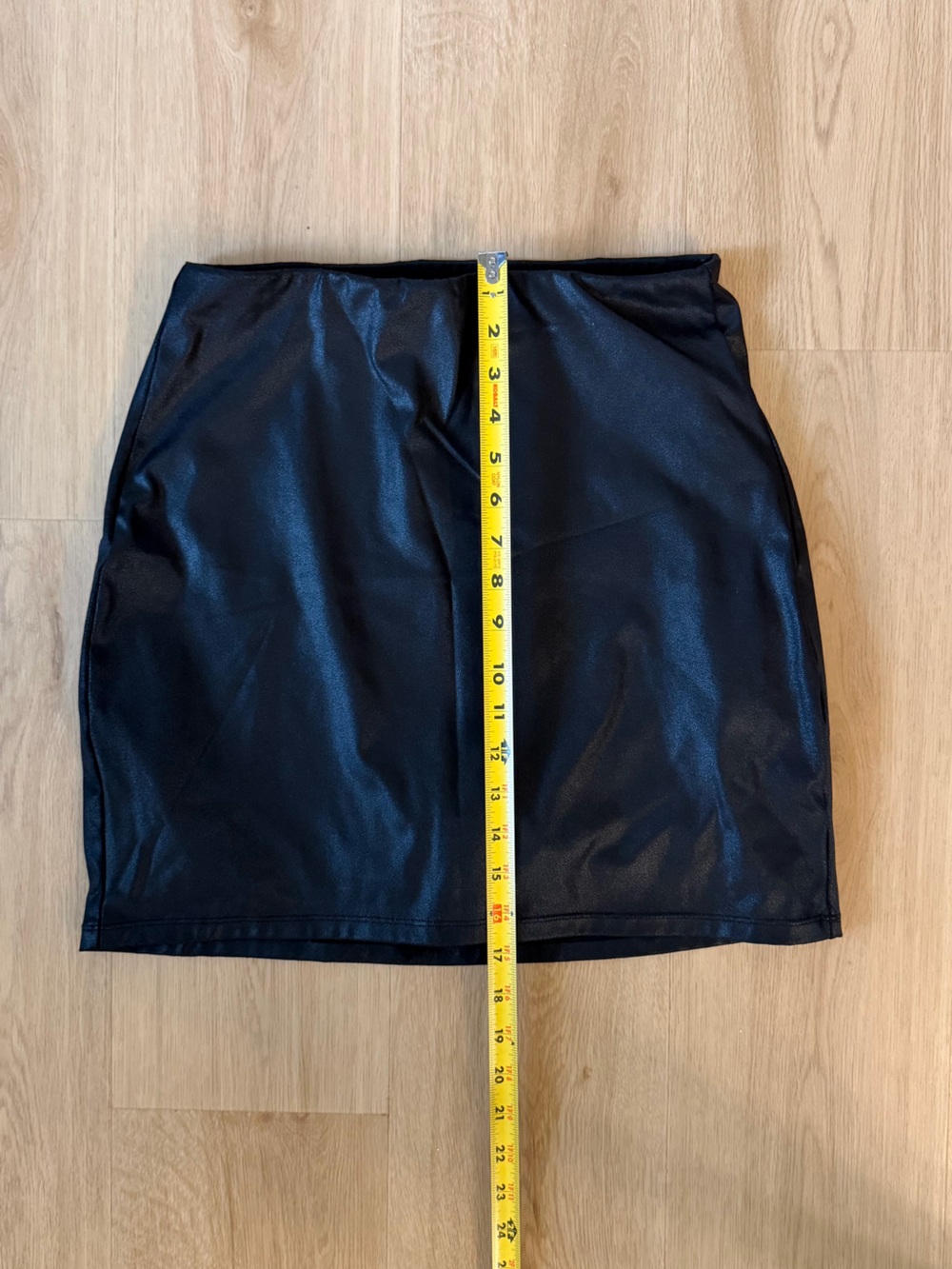 Black Faux Leather Bodycon Skirt